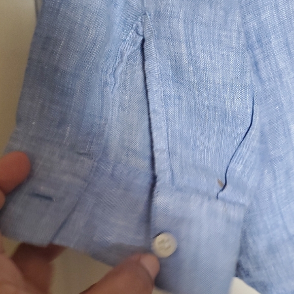 J. Jill Light Blue Casual Button Down Shirt - Picture 9 of 9